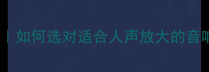 图片 功放选对人声才动听｜如何选对适合人声放大的音响功放？附避坑指南1