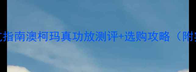图片 功放选购避坑指南澳柯玛真功放测评+选购攻略（附实测对比图）