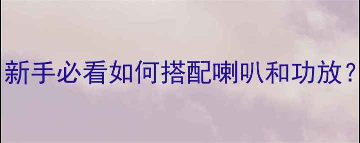 图片 功放选配避坑指南！新手必看如何搭配喇叭和功放？附详细参数对照表2