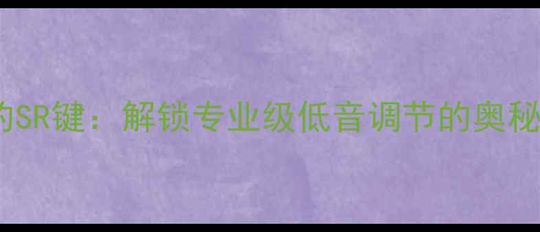 图片 功放面板上的SR键：解锁专业级低音调节的奥秘与实战指南1