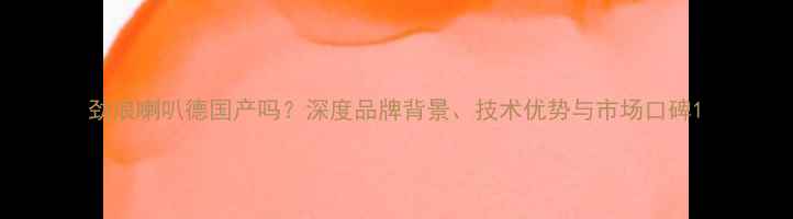 图片 劲浪喇叭德国产吗？深度品牌背景、技术优势与市场口碑1