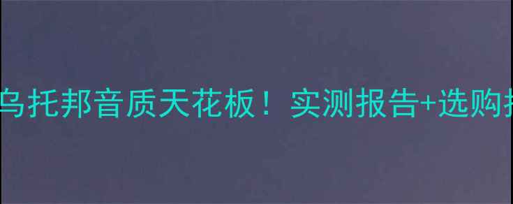 图片 劲浪音箱乌托邦音质天花板！实测报告+选购指南💎🎶2