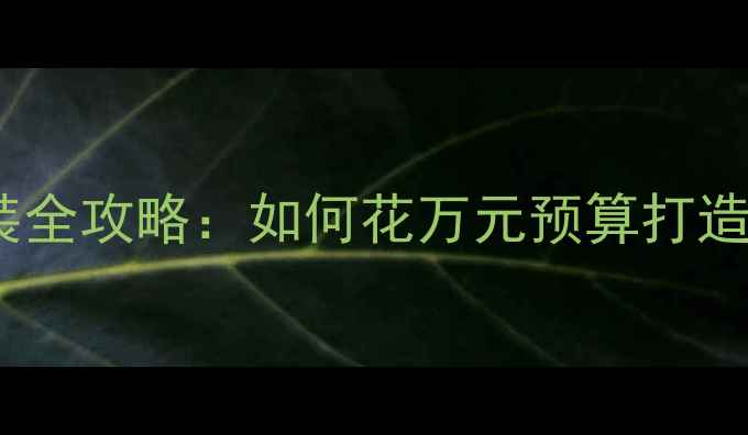 图片 北京专业车辆音响改装全攻略：如何花万元预算打造顶级车载音乐系统？1