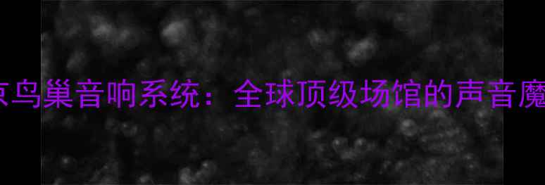 图片 北京鸟巢音响系统：全球顶级场馆的声音魔法2