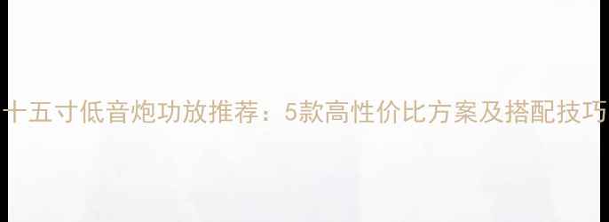 图片 十五寸低音炮功放推荐：5款高性价比方案及搭配技巧