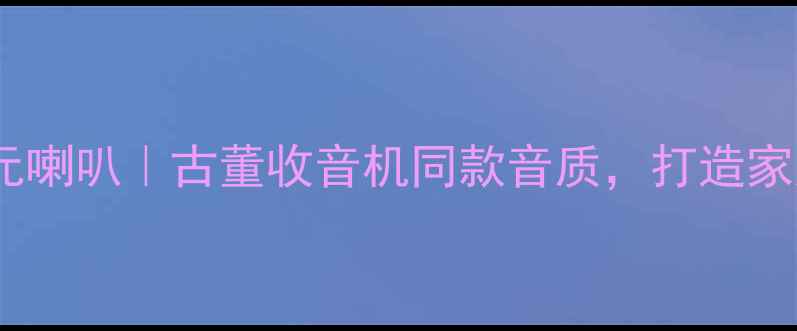 图片 十寸复古二单元喇叭｜古董收音机同款音质，打造家庭影院天花板1