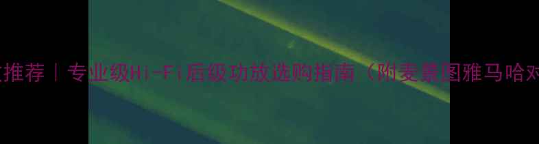 图片 单声道功放推荐｜专业级Hi-Fi后级功放选购指南（附麦景图雅马哈对比测评）1