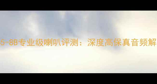 图片 南京165-8B专业级喇叭评测：深度高保真音频解决方案
