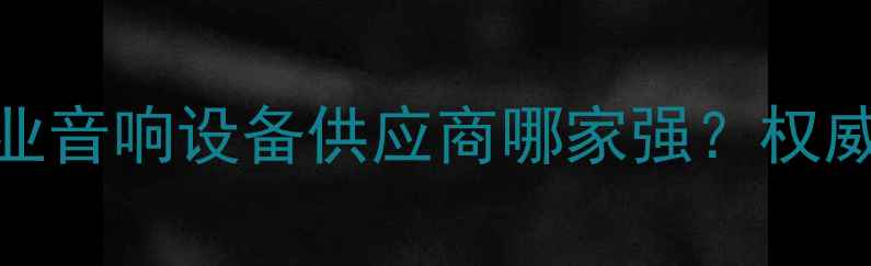图片 南京专业音响设备供应商哪家强？权威品牌全