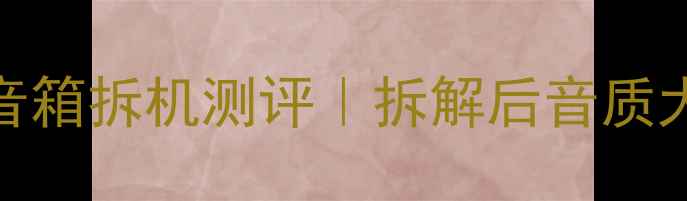 图片 南宁索尼全频音箱拆机测评｜拆解后音质大！附避坑指南