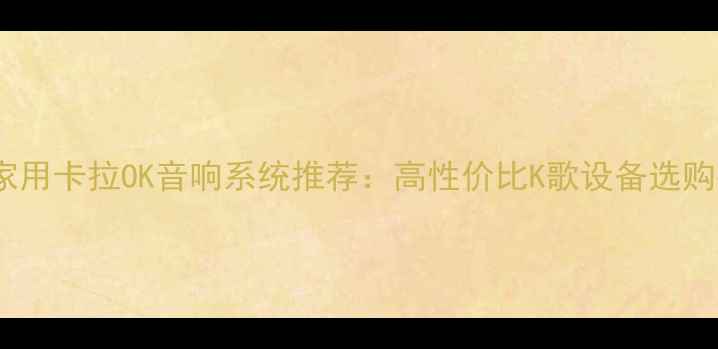 图片 博士家用卡拉OK音响系统推荐：高性价比K歌设备选购指南1