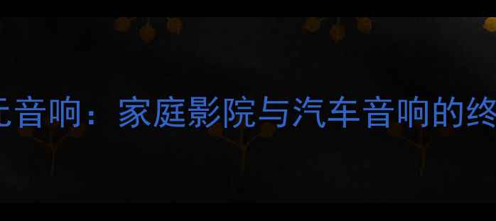 图片 双18英寸低音单元音响：家庭影院与汽车音响的终极低频解决方案2