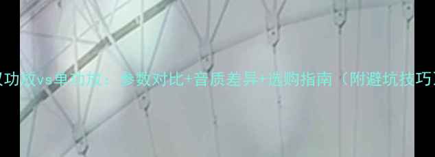 图片 双功放vs单功放：参数对比+音质差异+选购指南（附避坑技巧）