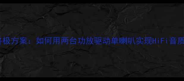图片 双功放单喇叭系统终极方案：如何用两台功放驱动单喇叭实现HiFi音质飙升与空间节省？1