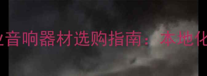 图片 合肥CA音响专卖店专业音响器材选购指南：本地化服务与品牌直营优势1