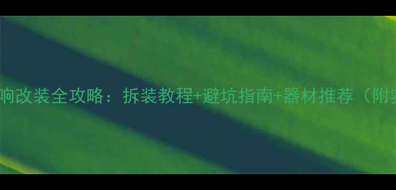 图片 吉利远景音响改装全攻略：拆装教程+避坑指南+器材推荐（附实测数据）1
