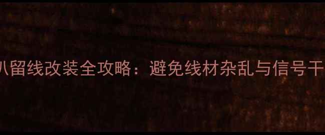 图片 吉姆尼后喇叭留线改装全攻略：避免线材杂乱与信号干扰的5大技巧
