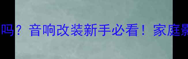 图片 同轴线连接低音炮可行吗？音响改装新手必看！家庭影院低音炮升级全攻略2