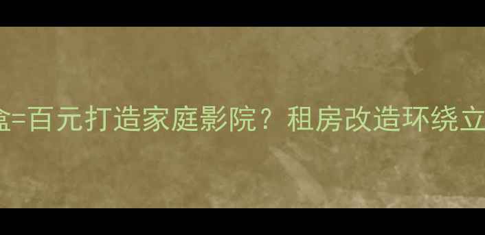 图片 吸顶喇叭+播放盒=百元打造家庭影院？租房改造环绕立体声攻略来啦！