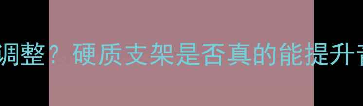 图片 喇叭共振支架硬度如何调整？硬质支架是否真的能提升音质？深度与选购指南2