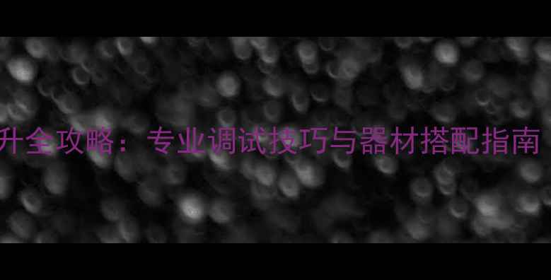 图片 喇叭动态表现提升全攻略：专业调试技巧与器材搭配指南（附实测数据）1
