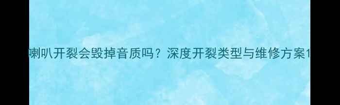 图片 喇叭开裂会毁掉音质吗？深度开裂类型与维修方案1