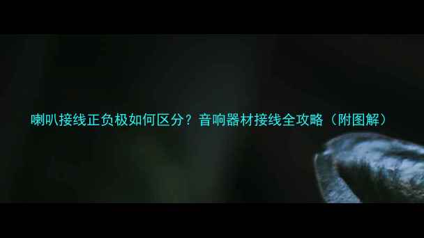 图片 喇叭接线正负极如何区分？音响器材接线全攻略（附图解）