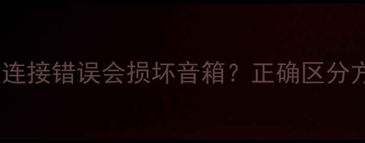 图片 喇叭正负极连接错误会损坏音箱？正确区分方法与危害1