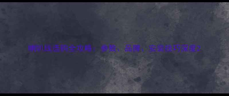 图片 喇叭线选购全攻略：参数、品牌、安装技巧深度2