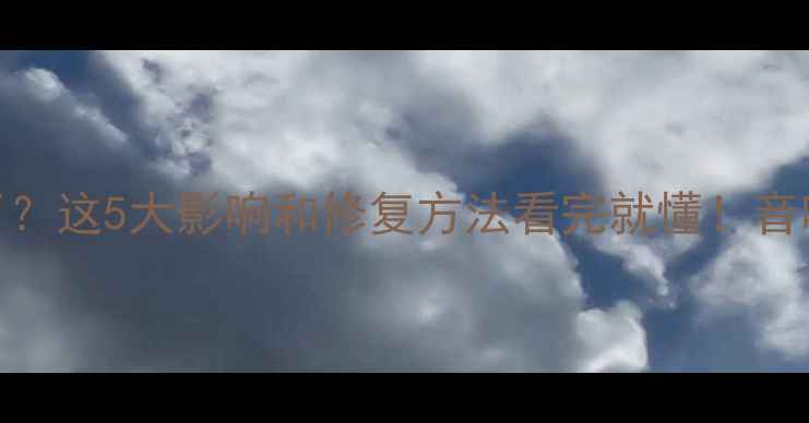 图片 喇叭防尘罩破损了？这5大影响和修复方法看完就懂！音响老司机都收藏了