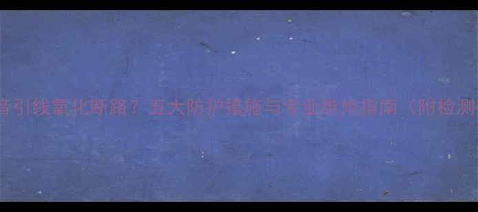 图片 喇叭高音引线氧化断路？五大防护措施与专业维修指南（附检测技巧）1
