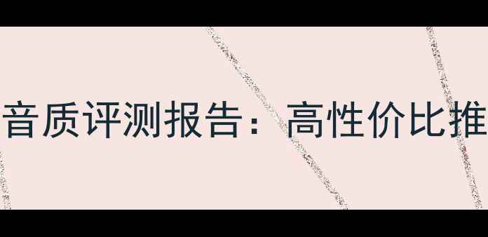 图片 国产大众音箱音质评测报告：高性价比推荐与选购指南