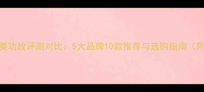 图片 国产甲类功放评测对比：5大品牌10款推荐与选购指南（附技术）
