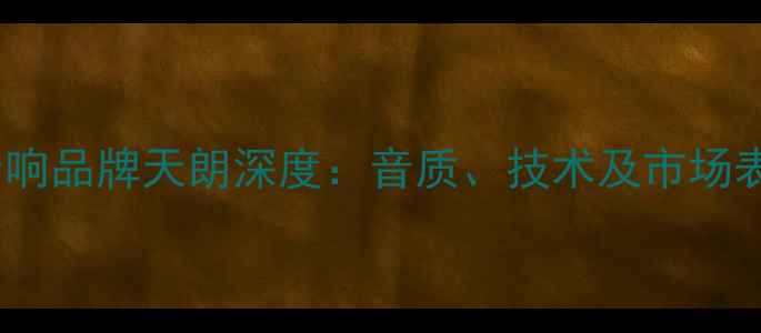 图片 国产音响品牌天朗深度：音质、技术及市场表现全1