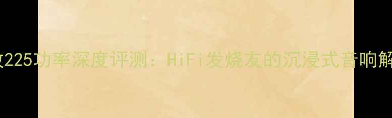图片 圣歌功放225功率深度评测：HiFi发烧友的沉浸式音响解决方案2