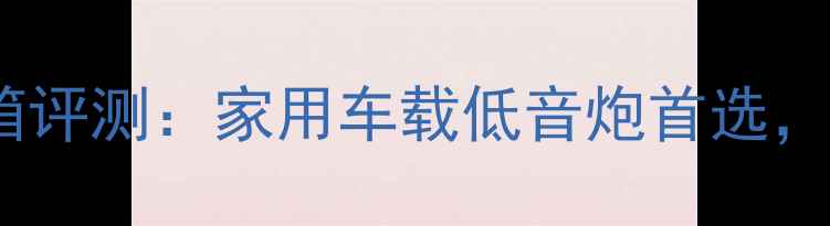 图片 声锐全频12寸专业音箱评测：家用车载低音炮首选，震撼音效与耐用设计2