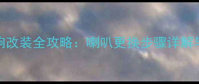 图片 夏利N5音响改装全攻略：喇叭更换步骤详解与避坑指南