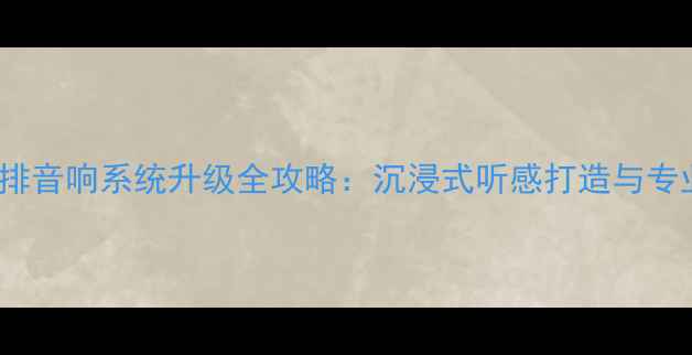 图片 大众3008后排音响系统升级全攻略：沉浸式听感打造与专业安装指南2