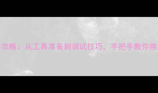 图片 大众POLO音响升级全攻略：从工具准备到调试技巧，手把手教你换装高性价比音响系统
