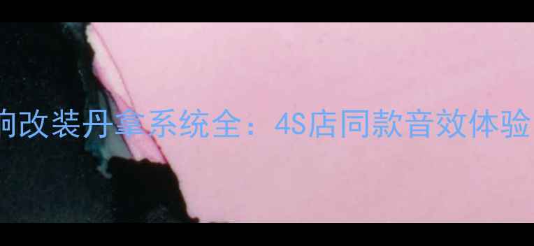 图片 大众途观音响改装丹拿系统全：4S店同款音效体验与安装指南1