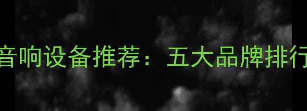 图片 大型活动专业音响设备推荐：五大品牌排行榜及选购指南