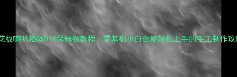 图片 天花板喇叭箱体DIY保姆级教程｜零基础小白也能轻松上手的手工制作攻略2