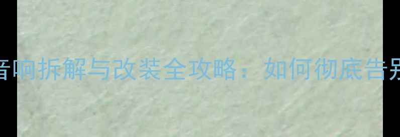 图片 天语SX4原车音响拆解与改装全攻略：如何彻底告别假喇叭音质2
