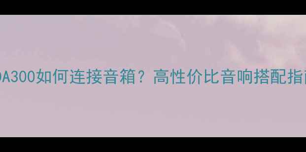 图片 天龙DA300如何连接音箱？高性价比音响搭配指南🎧2