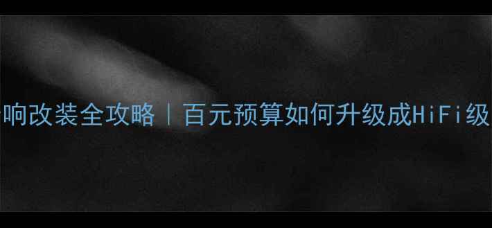图片 奔腾X80音响改装全攻略｜百元预算如何升级成HiFi级听感？🎵1