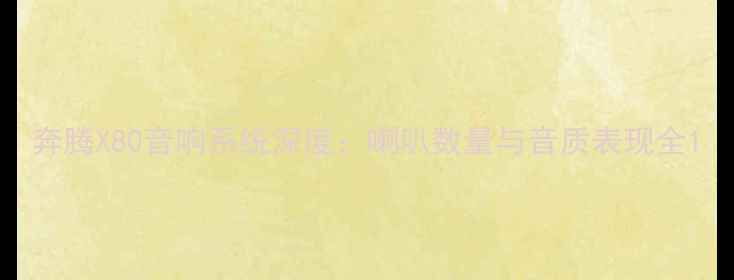 图片 奔腾X80音响系统深度：喇叭数量与音质表现全1