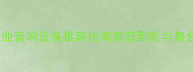 图片 奥地利亚太功放：专业音响设备推荐指南家庭影院与舞台音响系统解决方案2