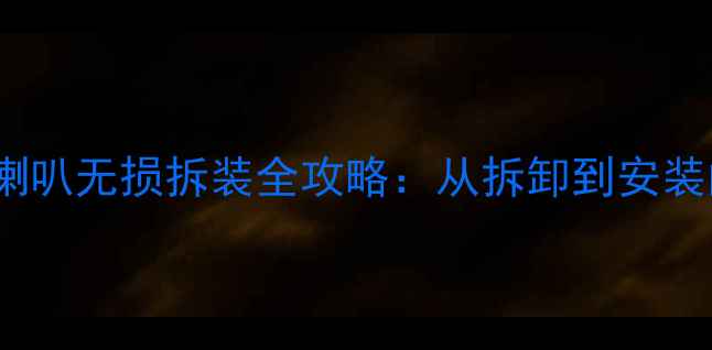 图片 奥迪A8音响喇叭无损拆装全攻略：从拆卸到安装的完整步骤1