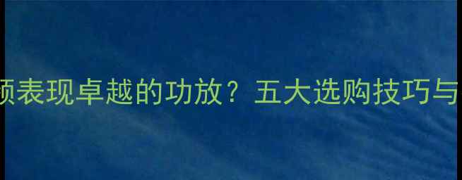 图片 如何挑选低频表现卓越的功放？五大选购技巧与推荐型号全2