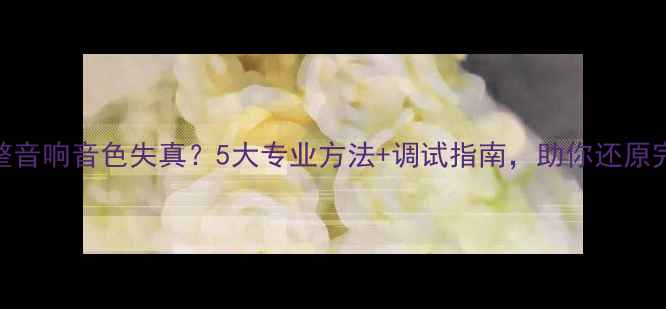 图片 如何调整音响音色失真？5大专业方法+调试指南，助你还原完美音质